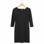 Vorschaubild 1 von Etuikleid Damen Gr. 46/3XL Schwarz Baumwolle Uni Elegant Business