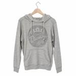 Vorschaubild 1 von Kapuzenpullover Damen Gr. 38/M Grau Wolle Polyacryl Baumwolle Logo-Print