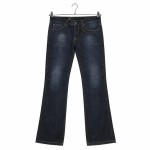 Vorschaubild 1 von Bootcut Jeans Herren Gr. W31/48/M Blau Baumwolle Uni Casual Knopf