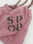Vorschaubild 2 von Vintage Reisetasche Damen Groß Rosa Canvas Lederdetails