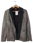Vorschaubild 1 von Pelzjacke Damen Gr. 46/L Braun Polyacryl Uni Modern Langarm Knopf