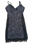 Vorschaubild 1 von Unterkleid Damen Schwarz Gr. 38/M Polyamid Tierdruck Feminin Ärmellos