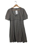 Vorschaubild 1 von Damen Etuikleid Gr. 44 / 2XL Schwarz Hahnentritt Schleife Midikleid