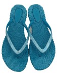 Vorschaubild 2 von Zehentrenner Damen Gr. 38 Türkis Kunststoff Casual Glitzer