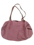 Vorschaubild 1 von Vintage Reisetasche Damen Groß Rosa Canvas Lederdetails