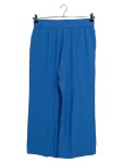 Vorschaubild 2 von Hosenrock Damen Blau Gr. W30/38/M Viskose Uni Casual Freizeit Raffungen