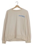 Vorschaubild 1 von Sweatshirt Damen Beige Gr. 42/XL Baumwolle Schriftzug Casual Langarm