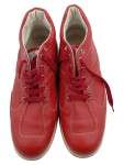 Vorschaubild 2 von High-Top Sneaker Herren Gr. 42 Rot Leder Schnürung Sportlich Freizeit Uni