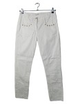 Vorschaubild 1 von Stoffhose Damen Weiß Gr. W32/38/M Uni Casual Freizeit Zierknöpfe