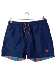 Vorschaubild 1 von Badeshorts Herren Gr. 52 Blau Polyester Florales Muster Freizeit