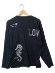 Vorschaubild 2 von Langarmshirt Herren Schwarz Gr. 50/M Baumwolle Logo-Print Streetwear