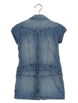 Vorschaubild 2 von Jeanskleid Kinder Blau Gr. 98 Baumwolle Uni Casual Freizeit Frühjahr/Sommer