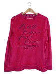 Vorschaubild 1 von Fleecepullover Damen Gr. 42/XL Pink Polyester Schriftzug Casual Langarm