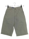 Vorschaubild 1 von Cargo Shorts Kinder Grün Gr. 164 Baumwolle Gestreift Casual Freizeit Knopf