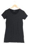 Vorschaubild 1 von Damen T-Shirt Schwarz Punkte Einheitsgröße Kurzarm Casual