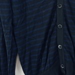 Vorschaubild 4 von Strickjacke Damen Schwarz Gr. 36/S Wolle Gestreift Casual Langarm Knopf