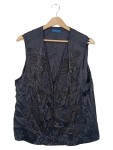 Vorschaubild 1 von Leichte Weste Damen Blau Gr. 44/XXL Viskose Uni Elegant Ärmellos