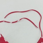 Vorschaubild 2 von Bikini-Oberteil Damen Gr. 34/XS Rot Polyester Grafisch Feminin Ärmellos