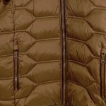 Vorschaubild 4 von Steppjacke Herren Gr. 54/XL Braun Nylon Uni Sportlich Langarm Kapuze