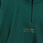 Vorschaubild 4 von Fleecepullover Herren Gr. 54 Grün Polyester Uni Vintage Langarm