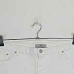 Vorschaubild 3 von Jeans Shorts Damen Gr. 42 Weiß Baumwolle Elasthan Uni Casual Freizeit Logo