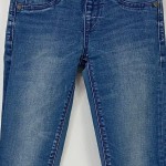 Vorschaubild 4 von Jeans Slim Fit Kinder Blau Gr. 140 Baumwolle Uni Casual Freizeit Logo