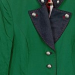 Vorschaubild 4 von Trachtenjacke Damen Grün Gr. 38/M Baumwolle Uni Traditionell