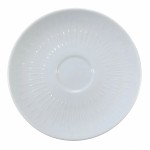 Vorschaubild 1 von Apart Untertasse Porzellan Weiß 11 cm Klassisch Strukturmuster