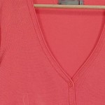 Vorschaubild 3 von Strickjacke Damen Gr. 40 Pink Viskose Polyamid Uni Casual