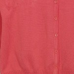 Vorschaubild 4 von Strickjacke Damen Gr. 40 Pink Viskose Polyamid Uni Casual