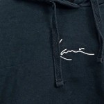 Vorschaubild 3 von Kapuzenpullover Herren Gr. 46 Schwarz Baumwolle Polyester Uni Langarm