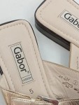 Vorschaubild 3 von Zehentrenner Damen Gr. 38 Gold Leder Schnalle Casual Freizeit Uni