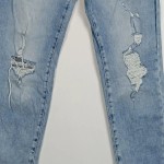 Vorschaubild 5 von Ripped Jeans Damen Gr. W32/36/S Blau Baumwolle Uni Casual 41 cm 74 cm