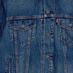 Vorschaubild 4 von Jeansjacke Herren Gr. 52/L Blau Baumwolle Uni Casual Langarm Knopf