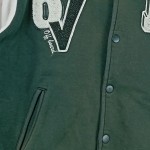 Vorschaubild 5 von Bomberjacke Kinder Gr. 152 Grün Baumwolle Uni Streetwear Freizeit
