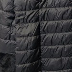 Vorschaubild 5 von Steppmantel Damen Gr. 42/XL Schwarz Polyester Uni Casual Langarm