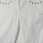 Vorschaubild 4 von Stoffhose Damen Weiß Gr. W32/38/M Uni Casual Freizeit Zierknöpfe