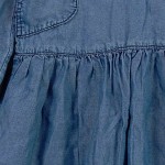 Vorschaubild 4 von Jeanskleid Kinder Blau Gr. 110 Lyocell Uni Casual Freizeit Knopf