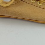 Vorschaubild 5 von Sneaker low Damen Gr. 36 Gelb Leder Schnürung Casual Freizeit Uni Logo