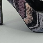 Vorschaubild 5 von Pumps Damen Gr. 38 Mehrfarbig Textil Ohne Verschluss 12 cm Elegant