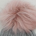 Vorschaubild 4 von Mütze Strickmütze Beanie Bommel Rosa Grau Polyacryl Meliert Sportlich