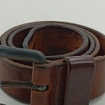 Vorschaubild 3 von Gürtel Braun Gr. 75 Leder Uni Vintage Freizeit 3 cm 75 cm Logo Schnalle