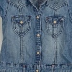 Vorschaubild 4 von Jeanskleid Kinder Blau Gr. 98 Baumwolle Uni Casual Freizeit Frühjahr/Sommer