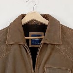 Vorschaubild 4 von Lederjacke Herren Braun Gr. 48/M Uni Vintage Langarm Freizeit
