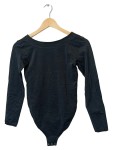 Vorschaubild 2 von Body Damen Schwarz Gr. 38/M Uni Basic Langarm Freizeit Frühjahr/Sommer