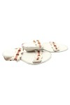 Vorschaubild 1 von Pantoletten Damen 35 Weiß Elegant Bohemian Vintage 5cm Absatz