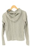 Vorschaubild 2 von Damen Kapuzenpullover Hoodie Gr. 32/XS Grau Gestreift Casual