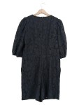 Vorschaubild 2 von Spitzenkleid Damen Schwarz Gr. 38/M Polyester Uni Elegant Halbarm