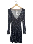 Vorschaubild 1 von Freizeitkleid Damen Schwarz Gr. 36/S Viskose Grafisch Modern 93 cm