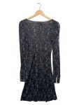 Vorschaubild 2 von Freizeitkleid Damen Schwarz Gr. 36/S Viskose Grafisch Modern 93 cm